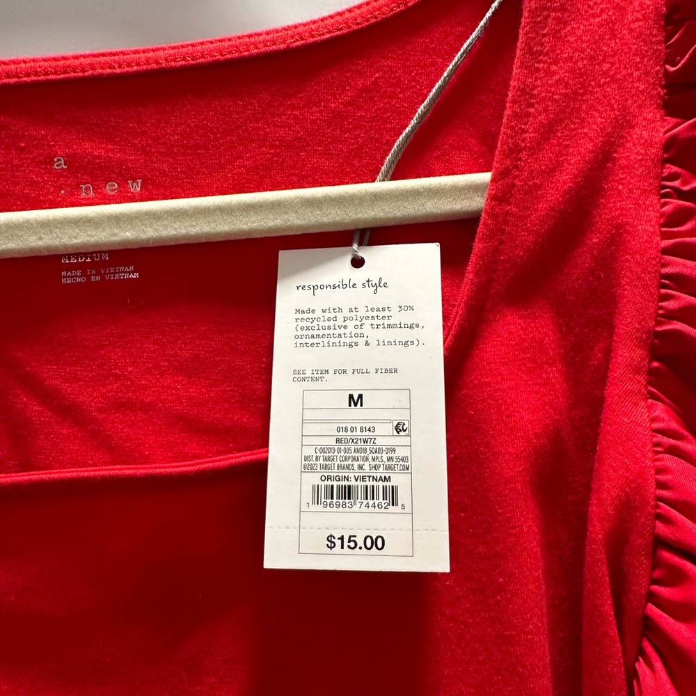 Target top. Size: medium. Color: Red. - Picture 3 of 3